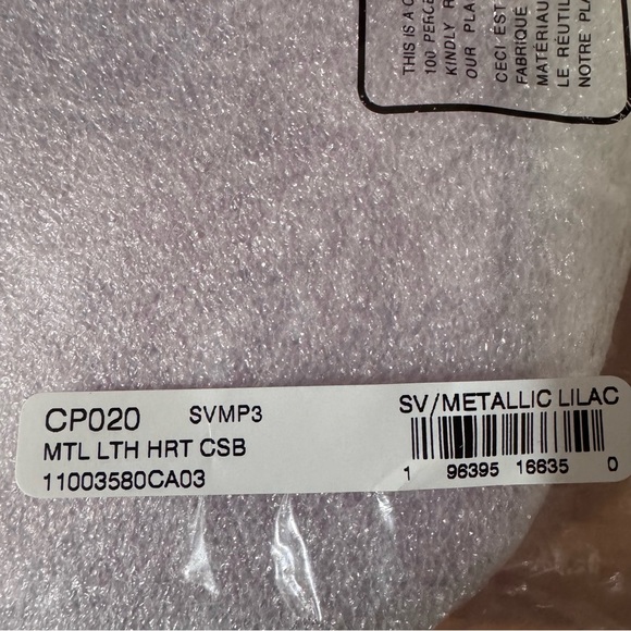 😊 Coach Heart Crossbody Silver/Metallic Lilac - Picture 7 of 11